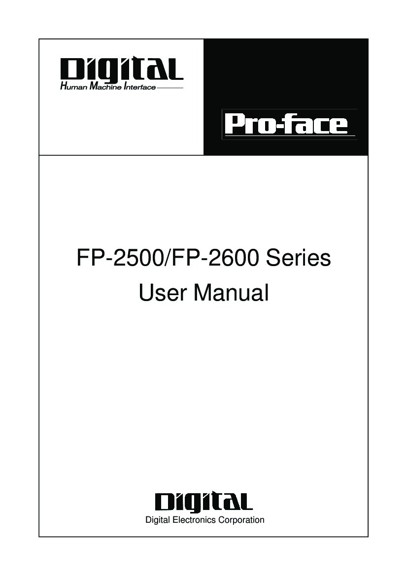 First Page Image of FP2600-T12 User Manual.pdf